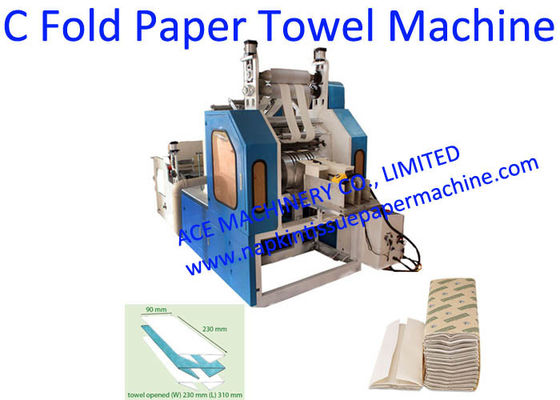 Automatic C Fold Paper Towel Machine , C Fold Hand Towel Folding Machine 900Sheet/Min