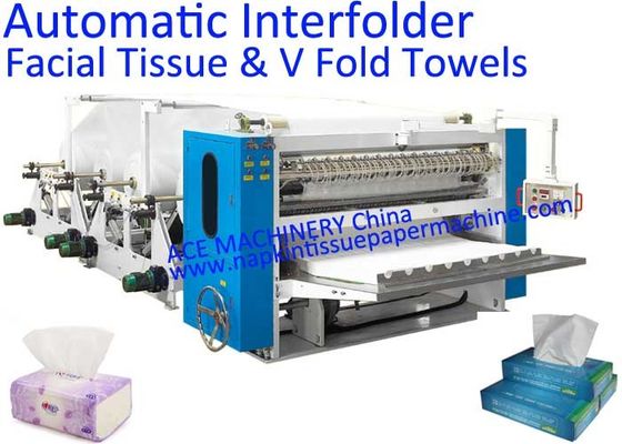 Automatic Laminated Facial Tissue Machine , Laminated V Fold Hand Towel Machine