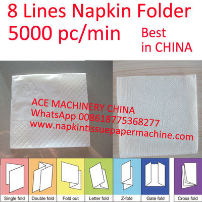 Italy Design Heavy Duty 4 Folds Paper Napkin Machine With 4 Lanes 5000 Sheet/Min